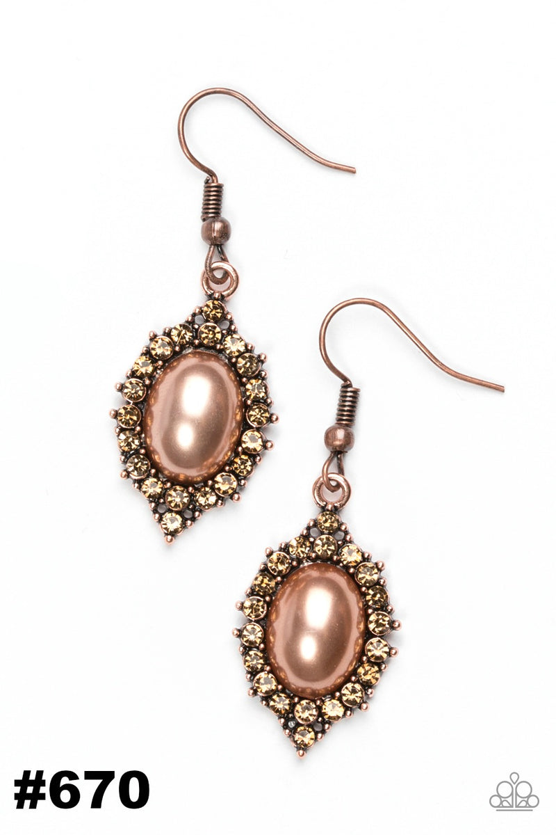 Right On Showtime ~ Copper Earrings