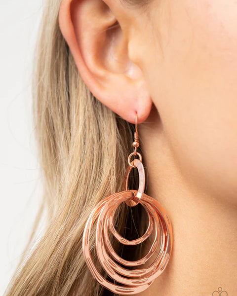 Ringing Radiance ~ Copper Earrings