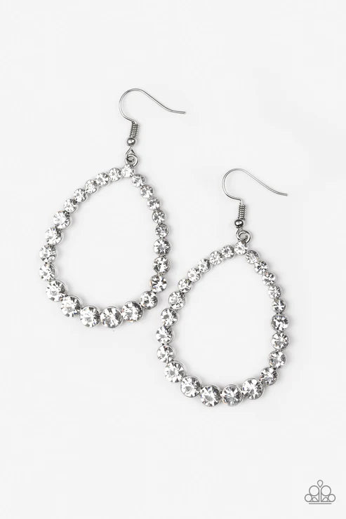 Rise And Sparkle! ~ White Earrings