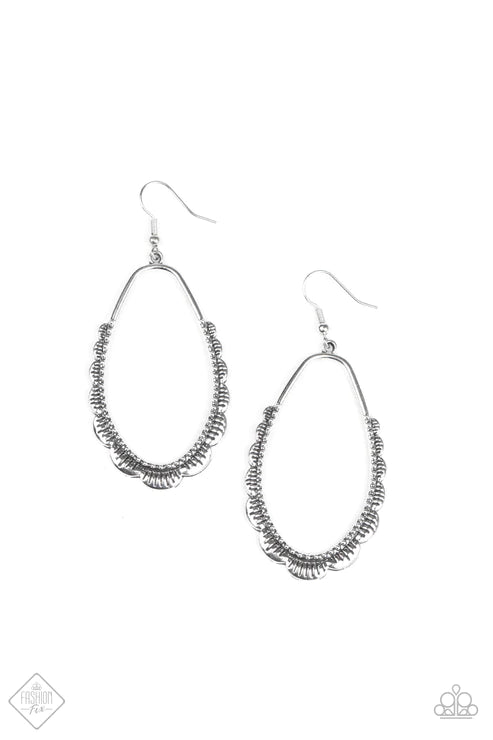 RUFFLE Around the Edges ~ Silver Earrings