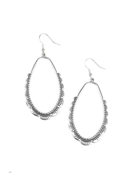 RUFFLE Around the Edges ~ Silver Earrings