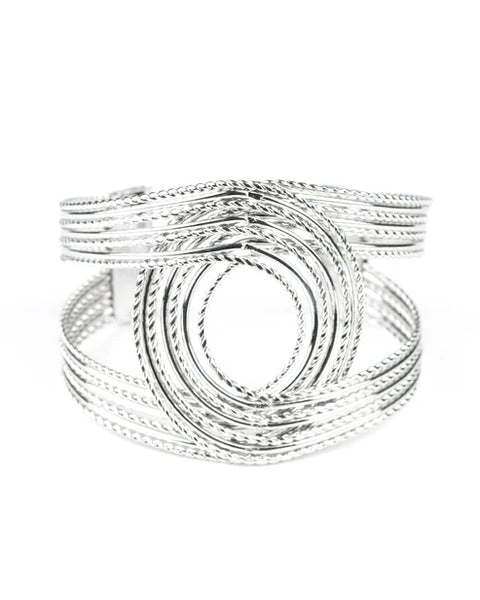 Rustic Coils ~ Silver Bracelet