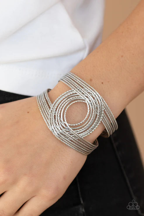 Rustic Coils ~ Silver Bracelet
