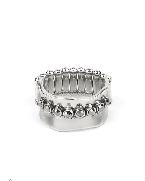 Scintillating Smolder ~ Silver Ring