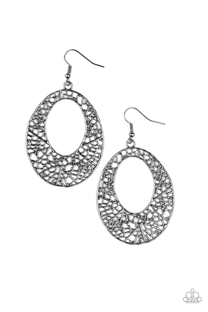 Serenely Shattered ~ Black Earrings