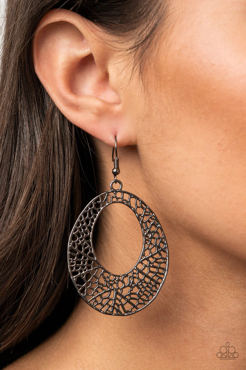 Serenely Shattered ~ Black Earrings