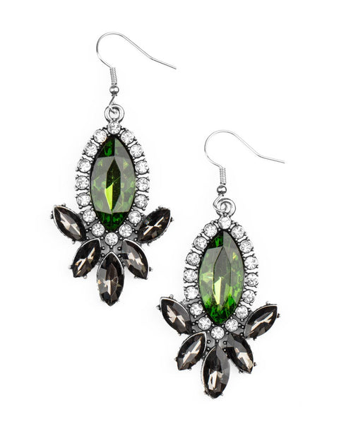 Serving Up Sparkle ~ Green Earrings