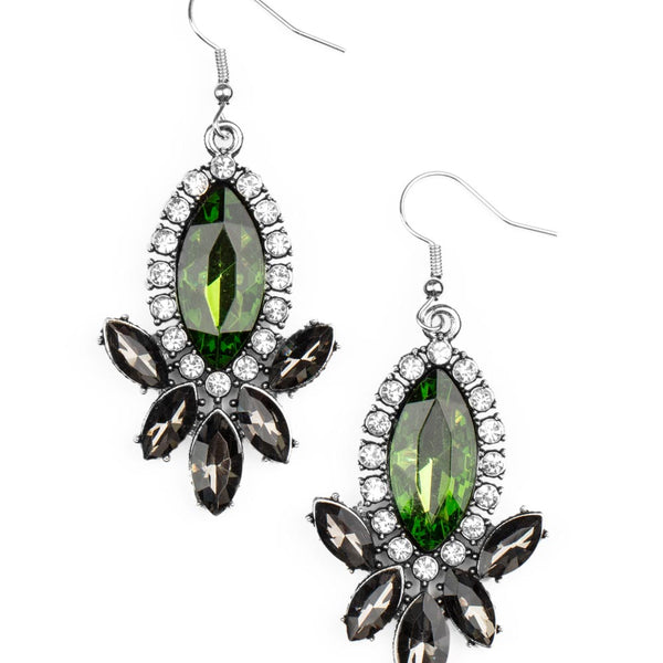 Serving Up Sparkle ~ Green Earrings