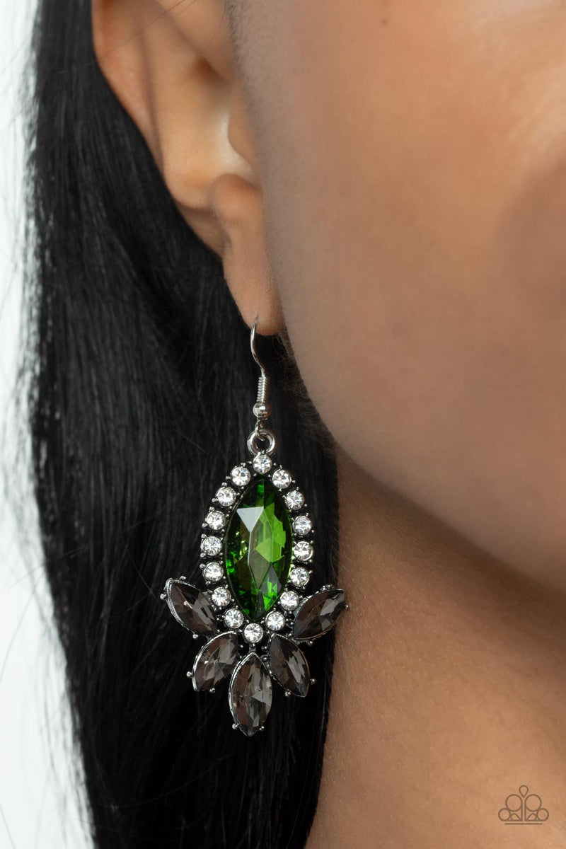 Serving Up Sparkle ~ Green Earrings