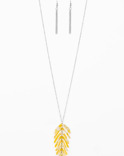 She QUILL Be Loved ~ Yellow Necklace