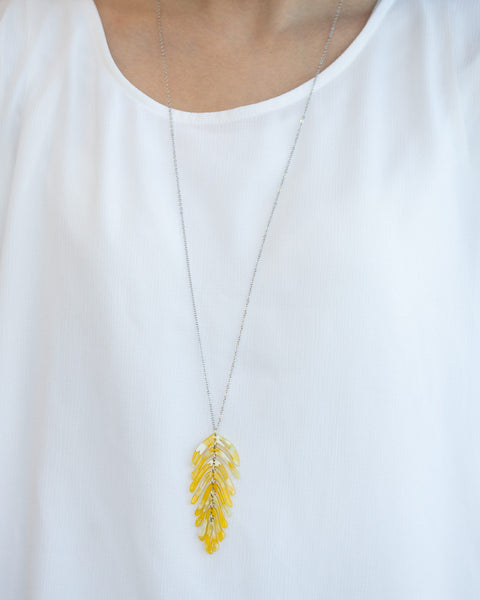 She QUILL Be Loved ~ Yellow Necklace