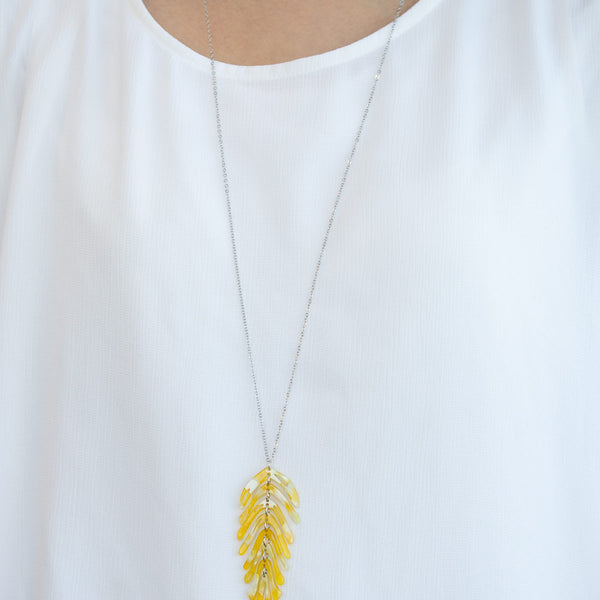 She QUILL Be Loved ~ Yellow Necklace