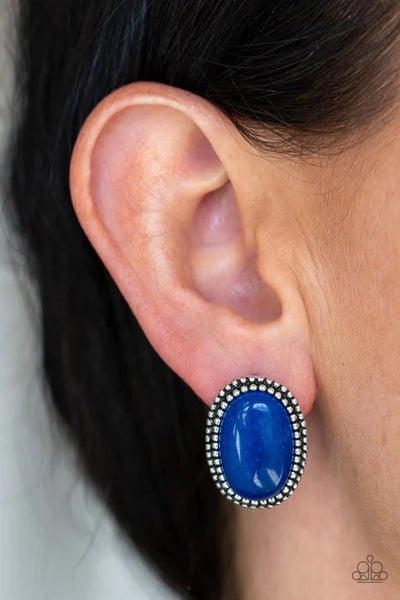 Shiny Sediment ~ Blue Earrings