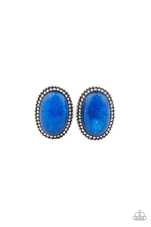 Shiny Sediment ~ Blue Earrings