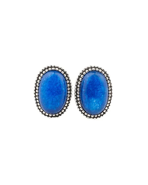 Shiny Sediment ~ Blue Earrings