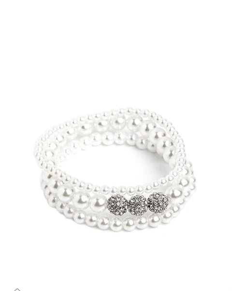 Showy Soprano ~ White Bracelet