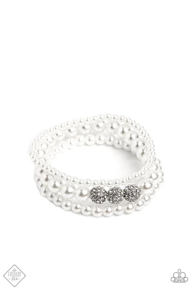 Showy Soprano ~ White Bracelet