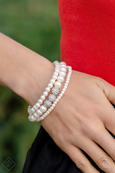 Showy Soprano ~ White Bracelet