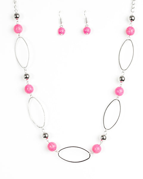 Simple Stonework ~ Pink Necklace