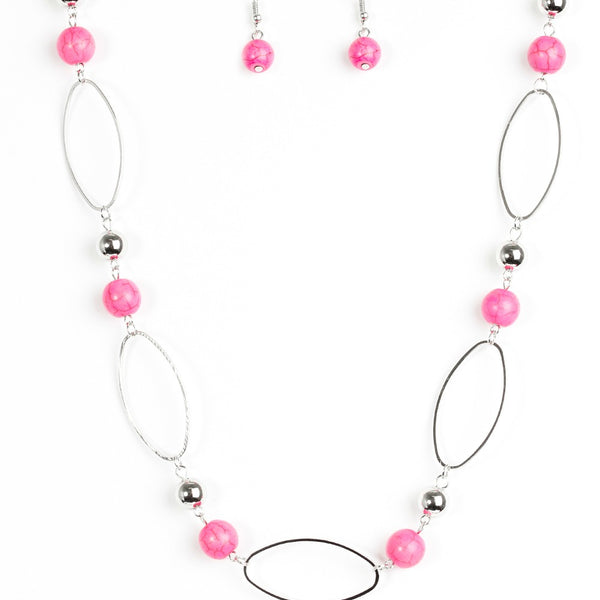 Simple Stonework ~ Pink Necklace