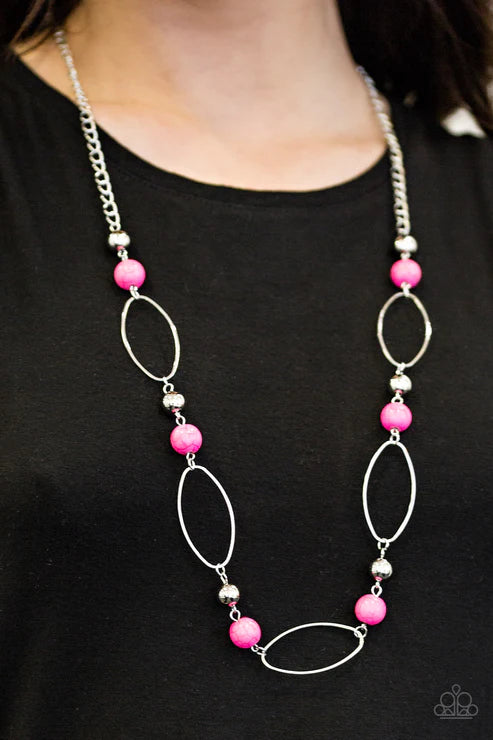 Simple Stonework ~ Pink Necklace