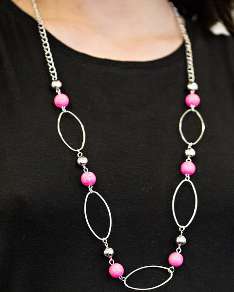 Simple Stonework ~ Pink Necklace