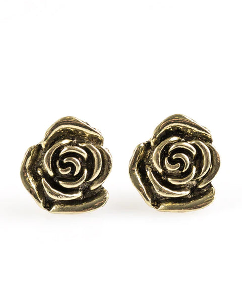 So BLOOMantic! ~ Brass Earrings