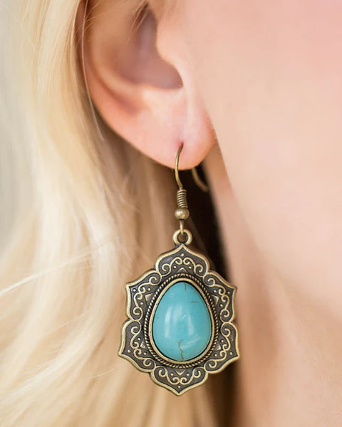 So Santa Fe ~ Brass Earrings