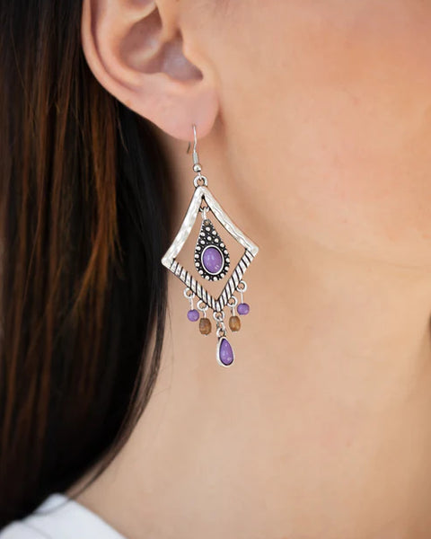 Southern Sunsets ~ Purple Earrings