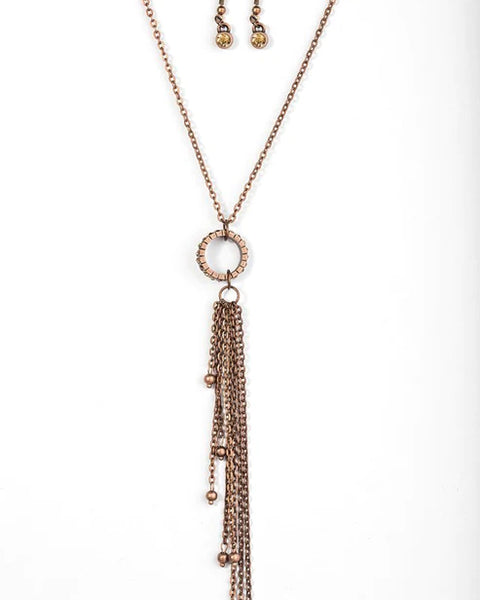 Sparkling Crescendo ~ Copper Necklace