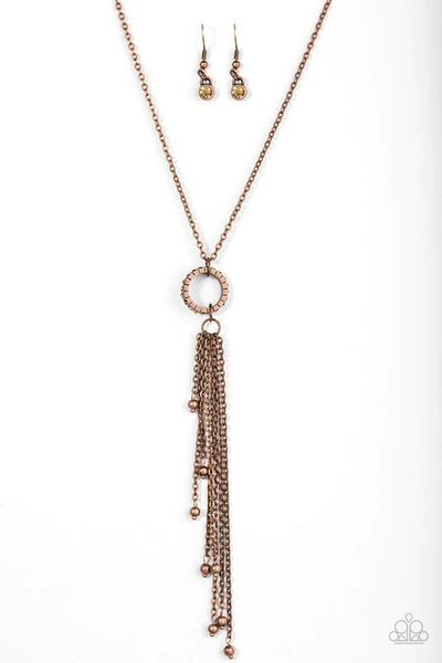 Sparkling Crescendo ~ Copper Necklace