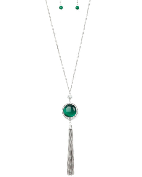 Sparkling Spectacle ~ Green Necklace