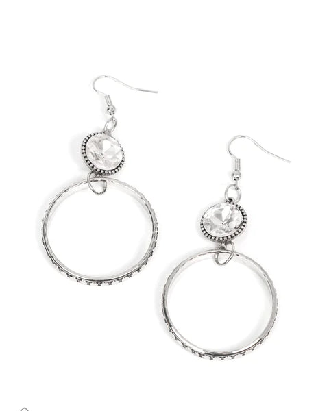 Standalone Sparkle ~ White Earrings