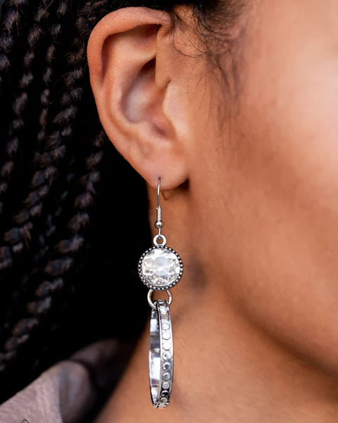 Standalone Sparkle ~ White Earrings