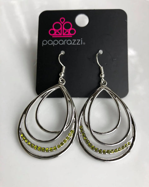 Start Each Day With Sparkle ~ Green Earrings