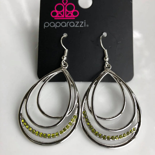 Start Each Day With Sparkle ~ Green Earrings