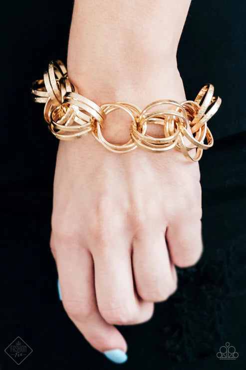 Statement Shimmer ~ Gold Bracelet