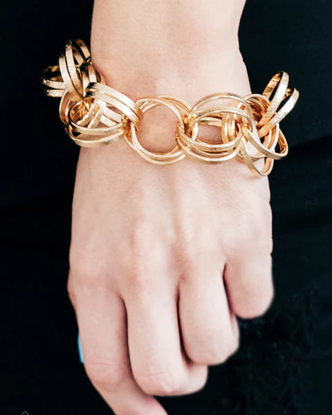 Statement Shimmer ~ Gold Bracelet