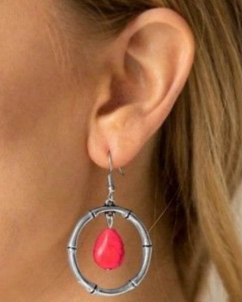 Stone Style ~ Red Earrings