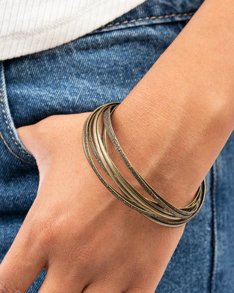 Suddenly Synced ~ Brass Bracelet