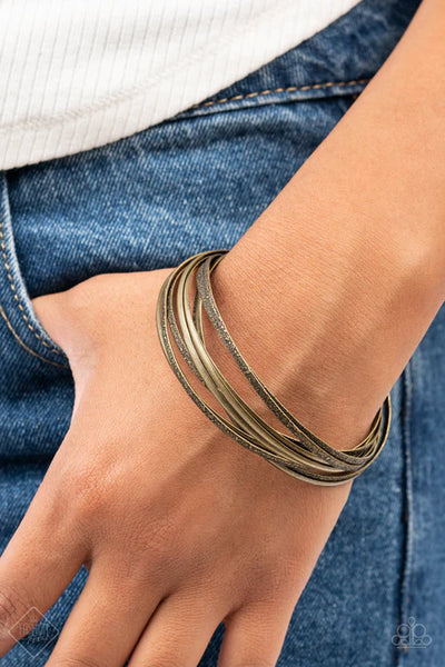 Suddenly Synced ~ Brass Bracelet