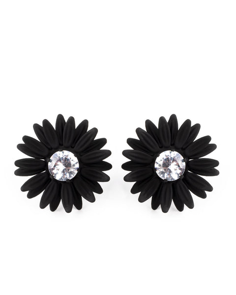 Sunshiny DAIS-y ~ Black Earrings