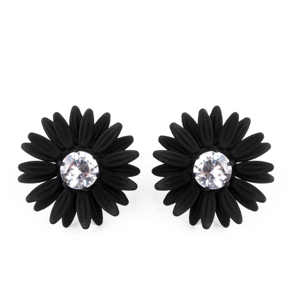 Sunshiny DAIS-y ~ Black Earrings