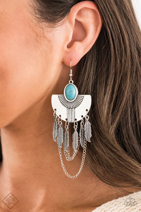 Sure Thing, Chief! ~ Blue Earrings