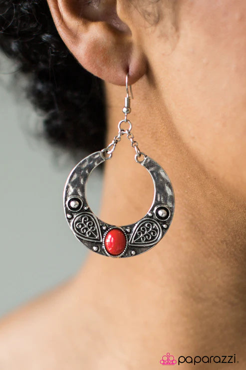 Swing Away ~ Red Earrings