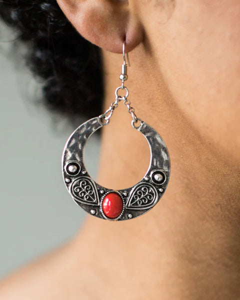 Swing Away ~ Red Earrings