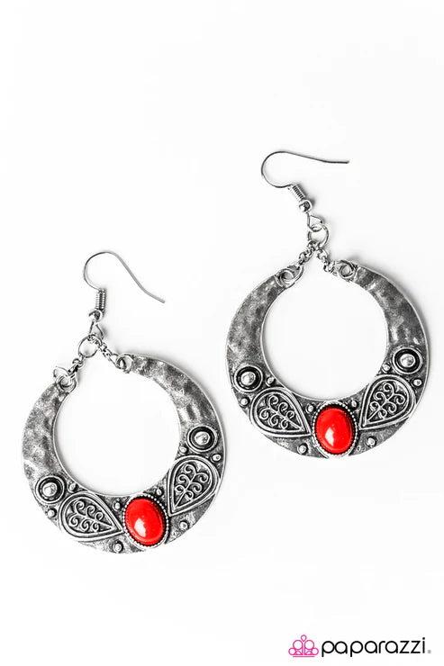 Swing Away ~ Red Earrings