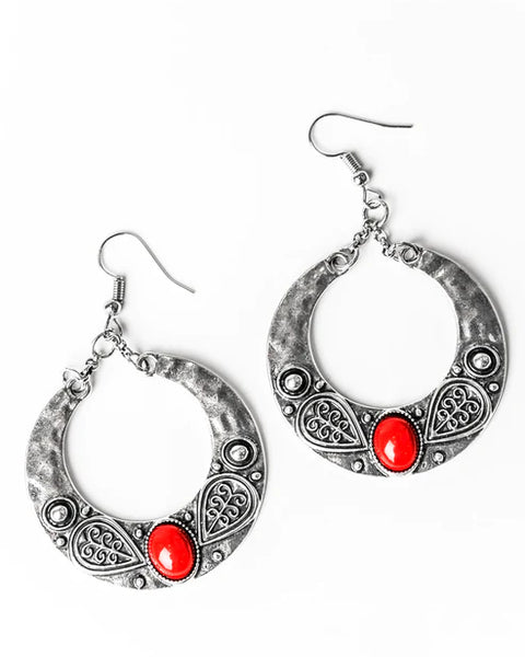 Swing Away ~ Red Earrings