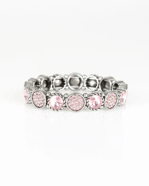 Take A Moment To Reflect ~ Pink Bracelet