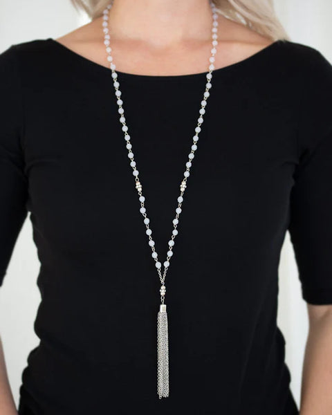 Tassel Takeover ~ White Necklace